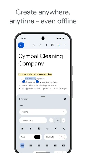 لقطة شاشة 4 لتطبيق Google Docs