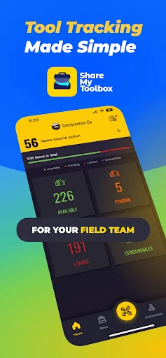 لقطة شاشة 1 لتطبيق ShareMyToolbox - Tool Tracking