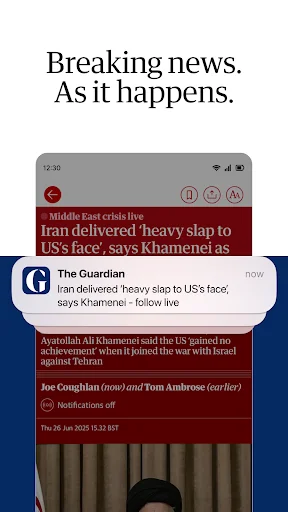 لقطة شاشة 2 لتطبيق The Guardian - US & World News